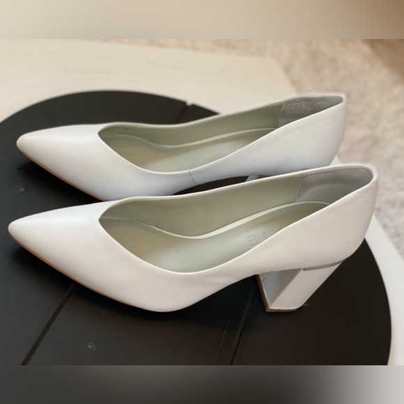 1. STATE elegant white block heels pump, New never worn, beautiful formal shoes - Picture 4 of 4
